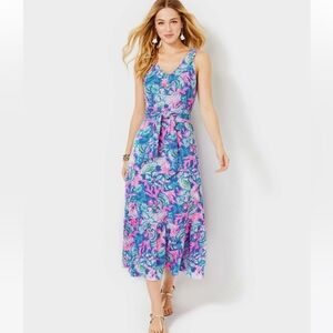 NWT Lilly Pulitzer Madsen Midi Dress Size Medium